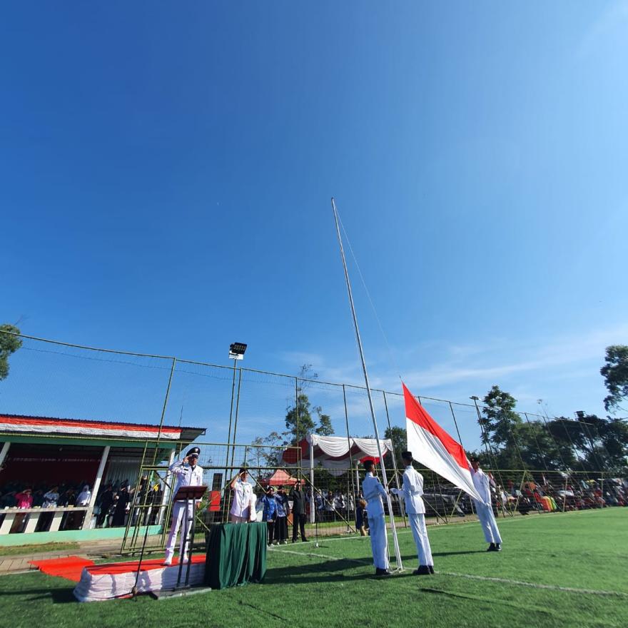 Upacara Bendera Peringatan Hari Ulang Tahun Negara Indonesia Ke-80 Di Wilayah Desa Sugihmukti